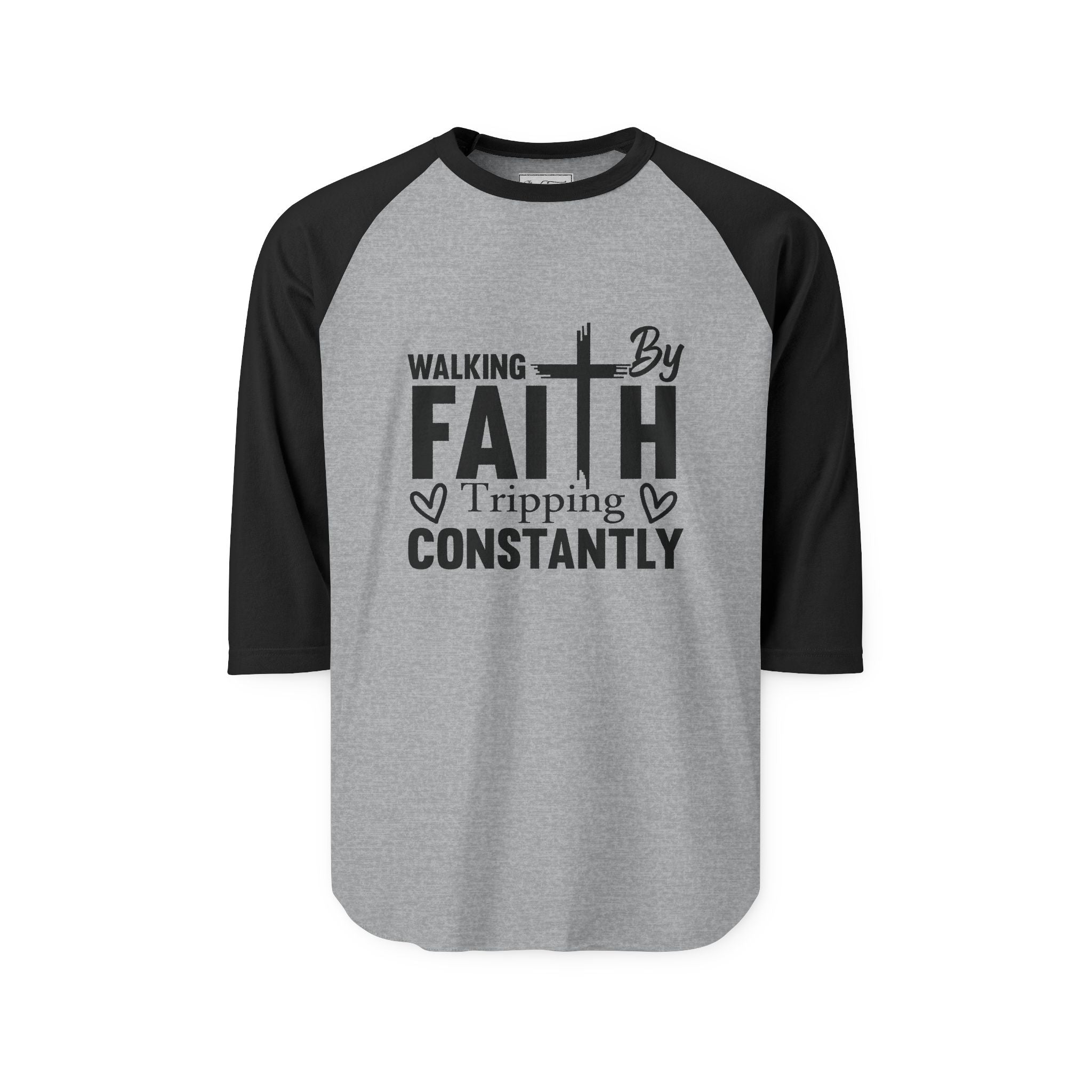 WALKING BY FAITH RAGLAN SLEEVE