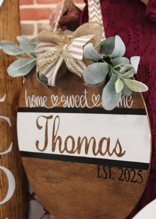 Custom Family Name Door Sign