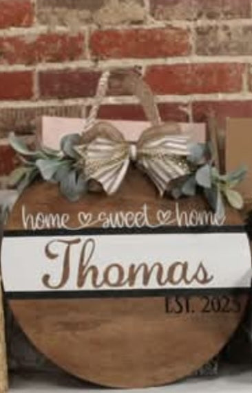 Custom Family Name Door Sign